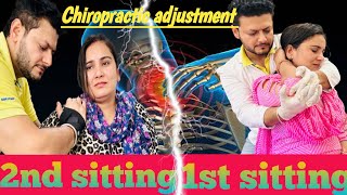 Chiropractic treatment for Cervical Spondylosis with backpain 😱viral chiropractic trending [upl. by Sabah505]