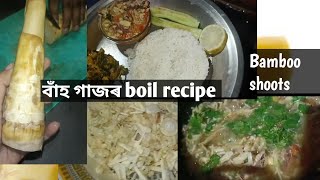 বাঁহ গাজৰ এটা uncommon Recipe llAssamese food bamboo shoots [upl. by Tabib]