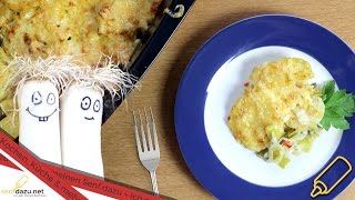 Kartoffelgratin mit Porree  vegetarisches und leckeres Reste  Rezept [upl. by Llennoj]