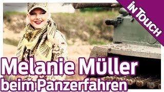 Dschungelkönigin 2014 Melanie Müller beim Panzerfahren [upl. by Palla156]