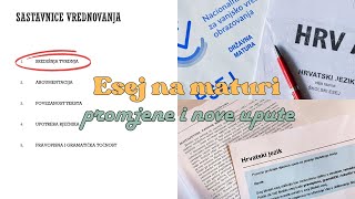 Esej na maturi  Hrvatski jezik  nov način pisanja [upl. by Bronny]