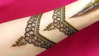 Diwali special mehndi design  easy front hand mehndi  mehndi design  mehndi ka design  Mehndi [upl. by Ridglea]