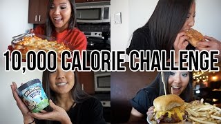 10000 CALORIE CHALLENGE  GIRL VS FOOD [upl. by Adnarram]