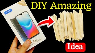 DIY Amazing Idea  Mobile Phone Box Reuse Idea  Best out of waste  Mobile box craft ideas [upl. by Ahscrop]