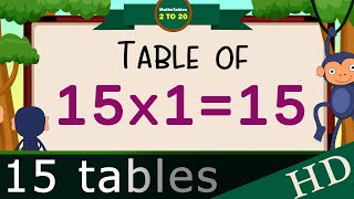 15x115 MultiplicationTable of Fifteen Tables Song Multiplication Time of tables  MathsTables [upl. by Auberta395]