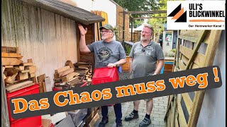 Das Chaos wird beseitigt  quotRestholz  Geräteschuppen DIYquot [upl. by Jazmin65]