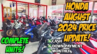 August 2024 Honda Motorcycle Price Update Complete All Units Langga Gail [upl. by Bayly142]