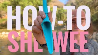 Howto actually use a Shewee Essential female urinal device techniques for solo female travel [upl. by Anaili]