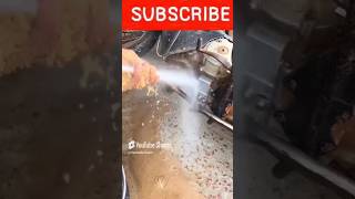 How to clean engine Crank case damage colour restoration simple trick Veeru mechanic Telugu shorts [upl. by Marietta]