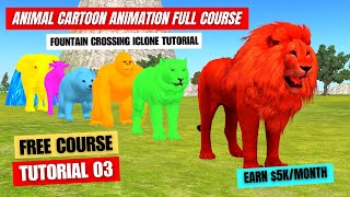 iClone Tutorial For Beginners  Fountain Crossing Animation P01 3d Animation Course Tutorial 03 [upl. by Suirrad]