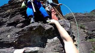 Climbing Come Out and Play 22 at Narrow Neck Katoomba Blue Mountains [upl. by Islaen]