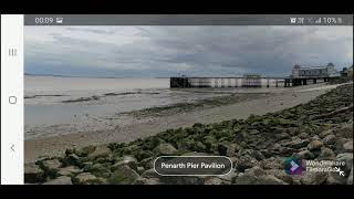 Penarth Pier at low water fishing mark [upl. by Netsirhk702]