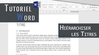 Word  Hiérarchisation des Titres [upl. by Farro]