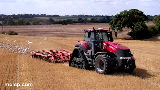 4Kᵁᴴᴰ Case HI 380 Magnum CVT Rowtrac pulling a Väderstad Topdown 400 cultivator [upl. by Piotr933]