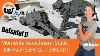 Momente berechnen  Einfach gut erklärt  Berechnung  Beispiel  Jessica hilft dir [upl. by Leribag]