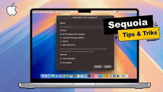 macOS Sequoia Tip amp Tricks  Erasing USB drive without Disk Utility amp Terminal New Method [upl. by Thurlough]