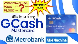 GCash Mastercard ATM withdrawal at Metrobank [upl. by Myrtia]