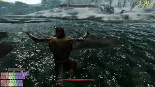 Skyrim speedrun to kill the ebony warrior 1147 [upl. by Nieberg]