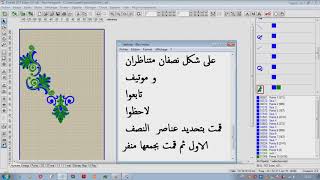 التقسيم الحر او الأتوماتيكي لرشمة تطريز ببرنامج أمبيرد embird [upl. by Dido]