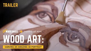 Wood Art Amazing 3D Wood Carving Portrait – Emotional Reveal Trailer [upl. by Drol]