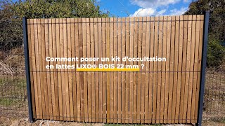 Comment poser un kit doccultation en lattes LIXO® BOIS épaisseur 22 mm [upl. by Eldin]