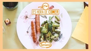 Salteado de Verduras con Longaniza Pavo y Pollo con Queso de Serrano [upl. by Bertine]