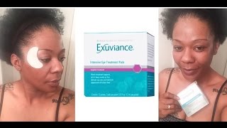 SKIN CARE  DEMOREVIEW Exuviance Intensive Eye Treatment Pads [upl. by Shererd]