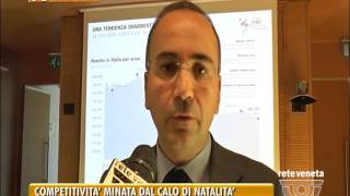 TG PADOVA 30112016  COMPETITIVITA’ MINATA DAL CALO DI NATALITA’ [upl. by Jehanna]