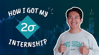 How I got a Two Sigma Internship for Software Engineering [upl. by Newbold262]