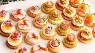 Canapés muy fáciles y económicos para Navidad [upl. by Ainna]