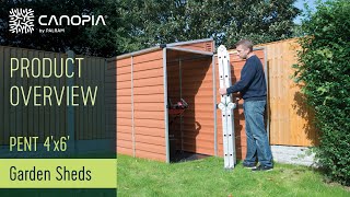 Palram  Canopia Shed Pent™ 4x6  DIY Shed Kit [upl. by Corty]