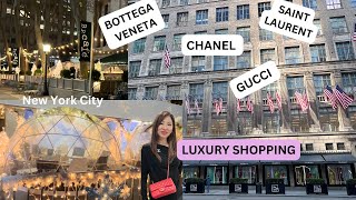 Luxury Shopping Vlog 2023 in NYC Saks 5th Ave  Chanel Dior YSL Bottega I Cozy Igloo New York [upl. by Atinehs]