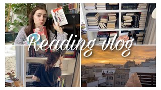 Reorganizacja biblioteczki Barcelona kotki i rysowanie 📚 READING VLOG 📖 [upl. by Nosirrag]