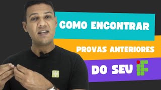 Como encontrar provas do seu IF [upl. by Ahseiyn428]