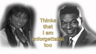 Nate King Cole and Natalie Cole Unforgettable Lyrics [upl. by Percival]