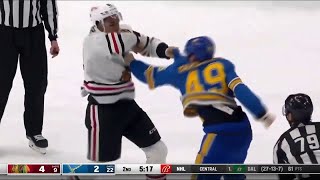 Ivan Barbashevs Gordie Howe hattrick vs Blackhawks 21 jan 2023 [upl. by Kred]