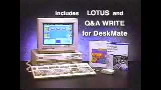 Tandy Deskmate and computer commercial 1990 [upl. by Asus911]