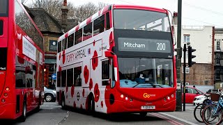 Londons Buses around Colliers Wood Station 24th November 2021 [upl. by Roice46]