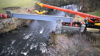 The Strathspey Railway  Rails to Grantown  Dulnain Bridge Installation February 2014 [upl. by Maria]