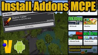 How To Install Addons Minecraft PE Android MCPE Bedrock Edition [upl. by Beeson]