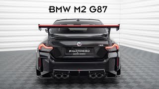 LED Spoiler for BMW M2 G87  Maxton Design Carbon Spoiler  Maxtonized [upl. by Meara528]