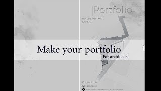 How to make a portfolioPhotoshoparchitectureStudents [upl. by Gerome]