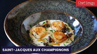 Noix de saintjacques sautées aux champignons [upl. by Oisorbma44]