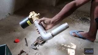 How to Install Toilet Flush Valve amp Pan in bathroom [upl. by Meill]