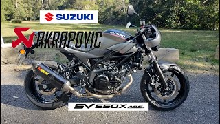 Akrapovic Exhaust Install On Suzuki SV650X [upl. by Wertheimer771]