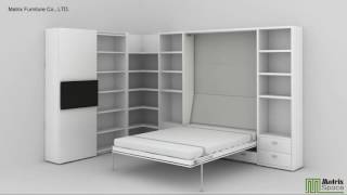 Matrix Space wall bed murphy bed space saving furnituresukimatrixszcom [upl. by Marka771]