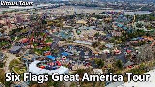 Six Flags Great American FULL WALKTHROUGH  Virtual Tours [upl. by Hanna]