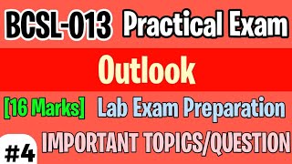 BCSL013 Outlook Features  Bcsl13 practical exam preparation  bcsl13 question paper  bcsl13 lab [upl. by Anitsirk]