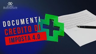 I documenti da ottenereconservare per il credito di imposta 40 [upl. by Horter]