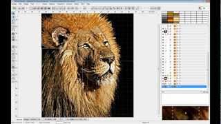 Embird Tutorials Lion in line art and Satin stitch [upl. by Dareg848]